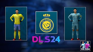 Al Nassr 2023-24 New Kits & Logo for DLS 24