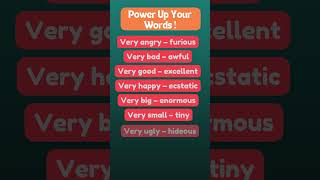 Power Up Your Words 💪 ll Learn English Words 📚 #shorts #english  #englishwords