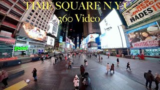 360 Virtual Tour: Time square New York City In -4k/ 360 video pre New Year’s Eve ball drop.