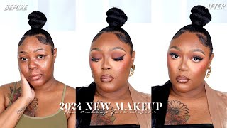 TRYING NEW MAKEUP IN 2024! ELF ,SEPHORA ,TULA , FENTY BEAUTY, LAURA MERCIER + MORE