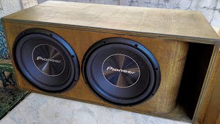 Stained Kerf Plywood Car Subwoofer Box - Build at Home