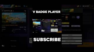 V badge player 😱 my custom 😭📲 #shorts #freefire