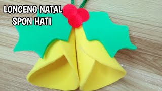 lonceng natal dari spon hati