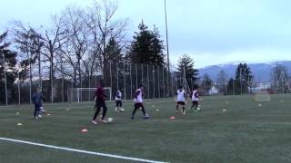 Séance entrainement football - Servette de Genève - "Ball mastery" - Méthode Coerver