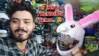 Instagram Tranding Items || Helmet Bunny Cover  😍 All Riding Gears Available  at Low Price 😍