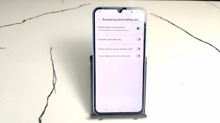 how to turn off read caller names aloud in samsung galaxy a35 5g