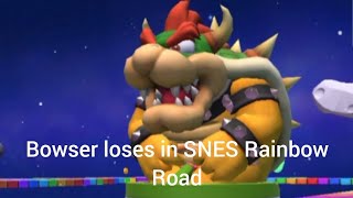 🤣 Bowser loses in SNES Rainbow Road (150cc) 🤣