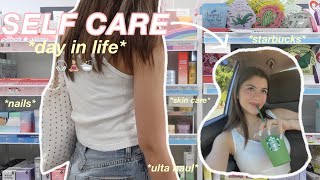 self care day in life (shopping, nails, haul, skincare, hiking & more)