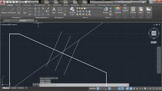 AutoCAD 2D. Прямая под углом к другой прямой