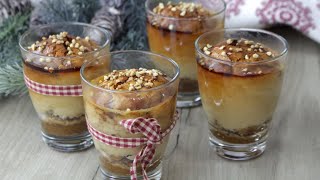 Tarta de queso y turrón en vasitos sin lactosa 🎅🏻🎄Postres de Navidad