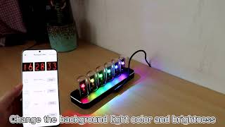 Nixie Tube Clock Glow Tube Clock controlled BY Android/IOS WIFI Supported