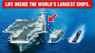 WORLD AT SEA: Life Inside LARGEST USS Aircraft Carriers, Submarines, Destroyers