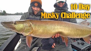 WE CAUGHT A MEGA MUSKY!! - 10 Day November Muskie Challenge - Day 1