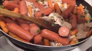 Saucisses sauté par Abigael Foods/légumes sauté au poulet