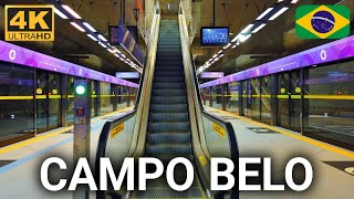 ESTAÇÃO CAMPO BELO | MOVIMENTAÇÃO DE TRENS - LINHA 5 LILÁS