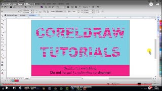 Text Effect with Coreldraw