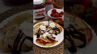 How to make crepes at home #cooking #food #crepes ￼