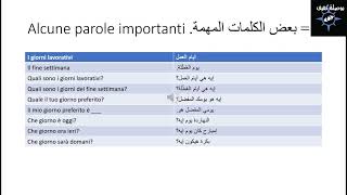 الحلقة الخامسة من كورس اللغة الإيطالية