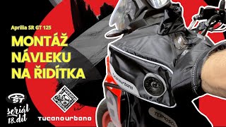 Tuning Aprilia SR GT 125: Montáž návleku na řidítka