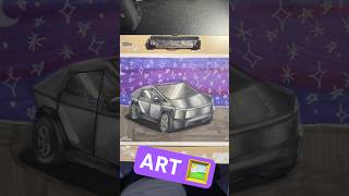 DRAWING BLINDNESS! / TESLA CYBERTRUCK DRAWING! #shorts #cybertruck #tesla #elonmusk #drawing #art