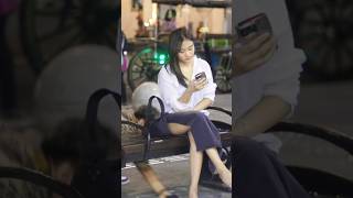 Wow really! This beautiful girl panicked about losing her sandals #laugh #funny #shorts