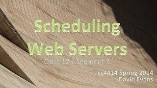 Scheduling Web Services