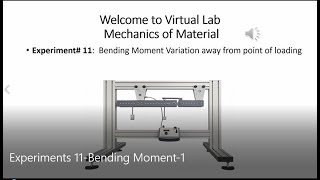 Experiments 11 | Bending moment variation away from point of loading in beam Moment | Virtual Lab