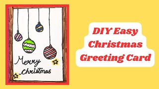 DIY Christmas Greeting Card on white paper/  Christmas special