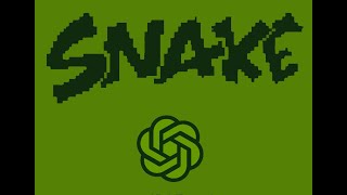 I created my version of Snake with ChatGPT AI....