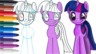 Comment apprendre à dessiner TWILIGHT / MY LITTLE PONY étape par étape facilement