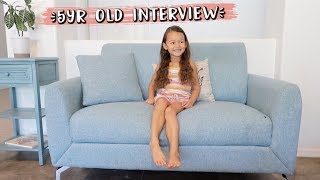 CUTE 5YR OLD TIME CAPSULE INTERVIEW | FAMILY VLOGGERS