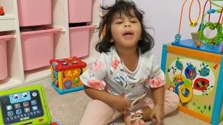 Jenny playing with Melissa and Doug Sound puzzle | Learning videos for toddlers and children