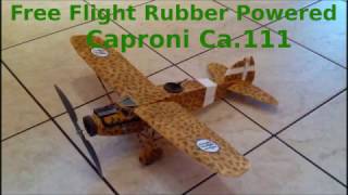 Rubber Powered Freeflight Caproni Ca.111