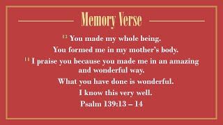 Psalm 139:13-14 memory verse