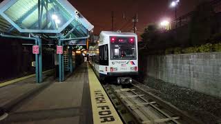 NJT Hudson-Bergen Light Rail - KinkiSharyo Extended LRV #5014 departing Tonnelle Avenue