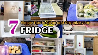 7Easy tips For Fridge cleaning| Fridge organisation tips| Fridge setting without organizer