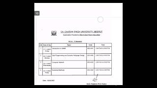 How to download CCSU data sheet || CCSU ki date sheet kaise dekhe #ccsudatesheet #ccsuexamupdate