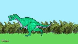 How To Draw Mapusaurus Dinosaur Step by Step | Learn Colors For Kids