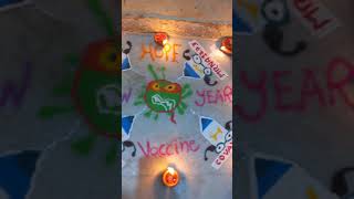 corona vaccine rangoli Hope #shorts