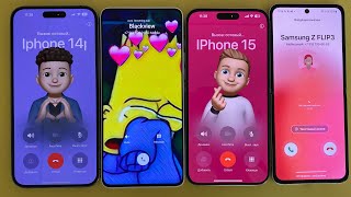 Incoming Call+Outgoing Call IPhone 14 Pro Max+IPhone 15 Pro Max vs Poco X6+Samsung Z Flip3