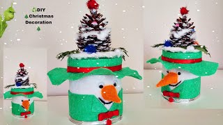 New Year's🎄Snowman from Tin Can.Great Idea of Christmas Decoration  from recycled materials DIY♻️