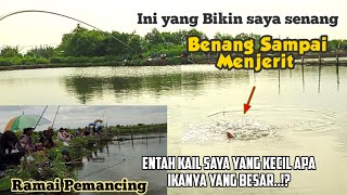 Diluar dugaan,mancing perdana mujair Babon sampai dibuat Kwalahan||spot mancing Empang H merit