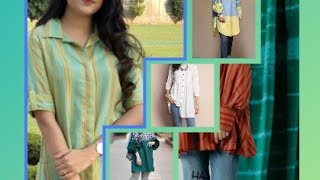 Stylish short kurti for jeans #new #latest #fashion#trending #reels #shorts#like#top #colour&shine