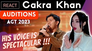 REACTING to Cakra Khan - America's Got Talent Auditions | AGT 2023 | AMAZING VOICE !!!