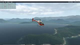 X-Plane 11.41 - Heli Cabri G2 v1.7, by Vskylabs, from Ubatuba  Beach(SDUB) to Parati Beach (SDTK).