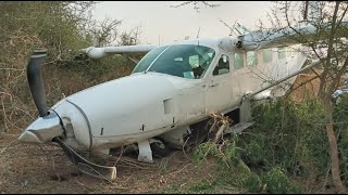 Cessna 208B Grand Caravan runway excurtion | Aviation emergency landing