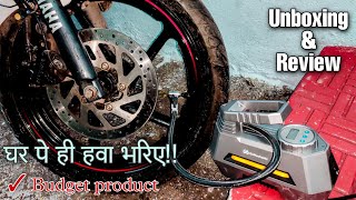 Budget tyre inflator| GoMechanic tyre inflator| Tyre inflator for Car & Bike| Unboxing & Review|