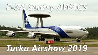 E-3A Sentry AWACS tutkavalvontakone saapuu Turun Lentonäytökseen 2019