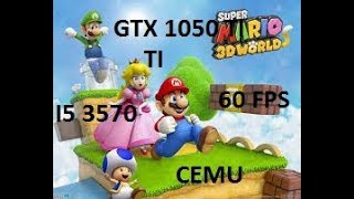 SUPER MARIO 3D WORLD GAMEPLAY ON GTX 1050 TI AND I5 3570[CEMU] 60 FPS