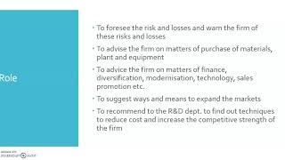 Role of managerial economist